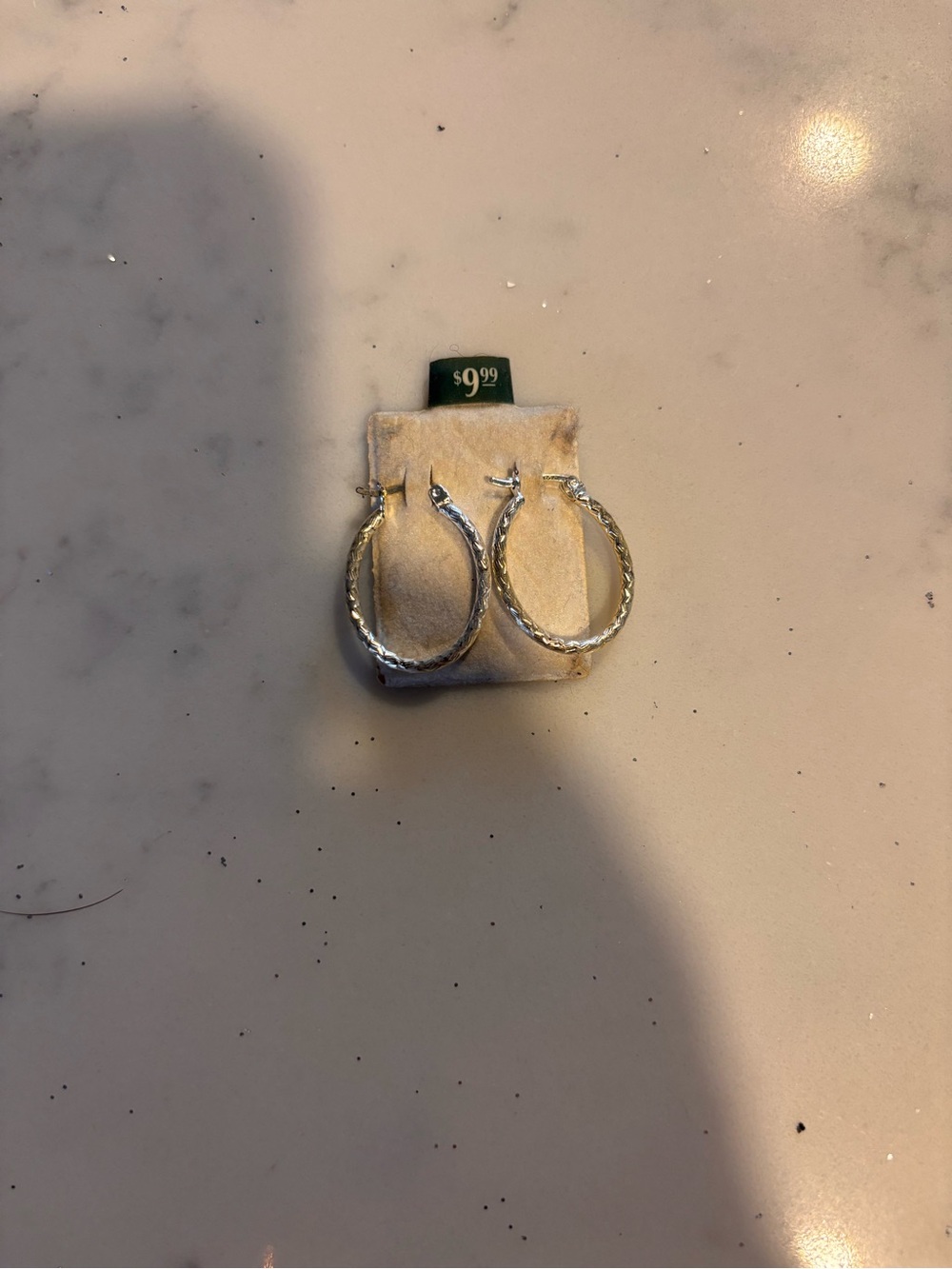 Silver-Tone Twisted Hoop Earrings - Women Jewelry